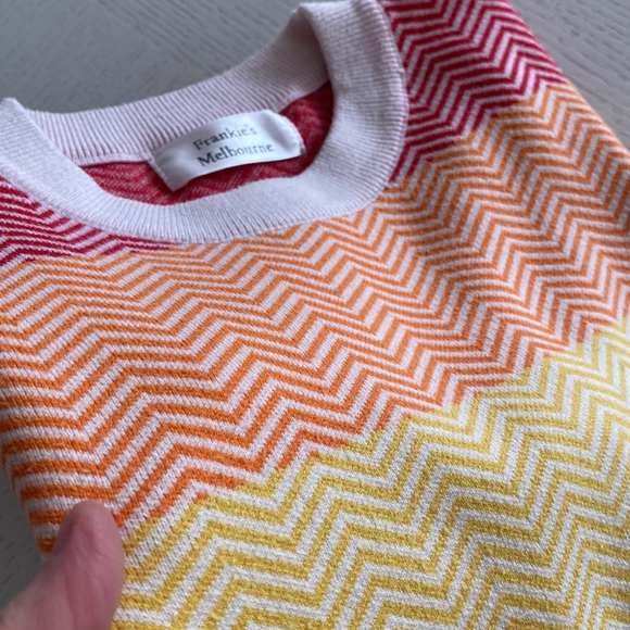 ⬇️ PRICE DROP ⬇️ Frankie’s Melbourne - Rainbow Striped Knit Jumper - Picture 7 of 10